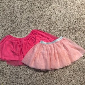 🆑FINAL PRICE‼️ Girls size 6 hot pink and light pink sparkly tulle skirts